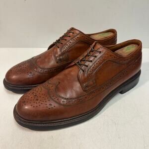 GUC Grant Stone x J. Crew Ludlow Longwing Wingtip Derby Bench Made Brown 12 D